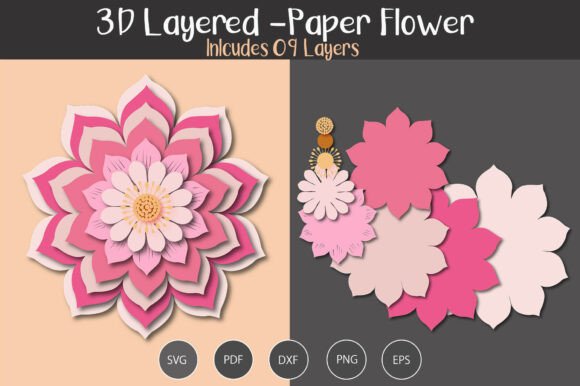 3D Layered Paper Flower: A Digital Asset Evaluation