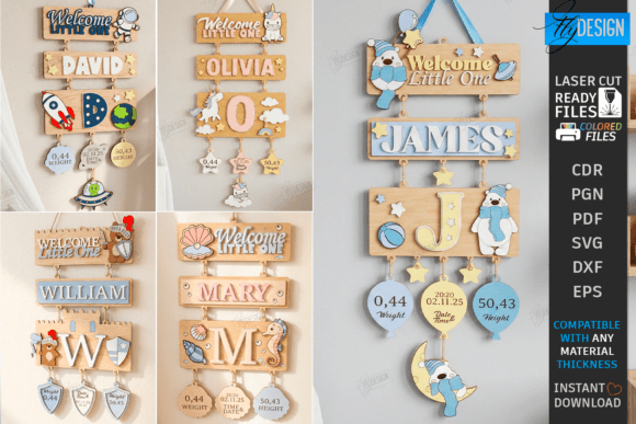 3D Layered Sign for Newborn Laser Bundle
