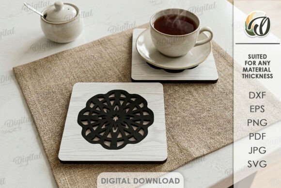 3D Mandala Coaster Laser Cut