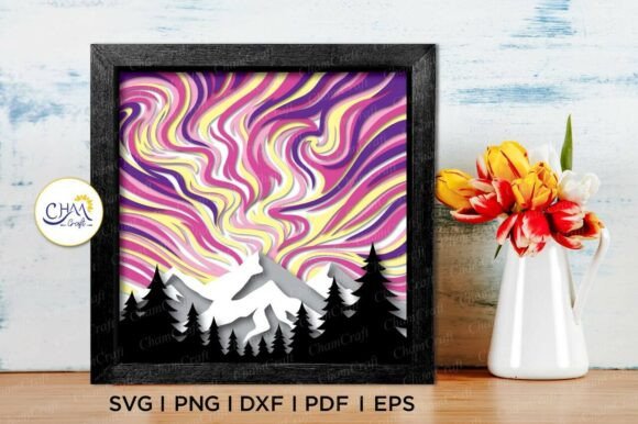 3D Northern Light Shadow Box SVG: A Strategic Asset for Visual Storytelling and Brand Depth