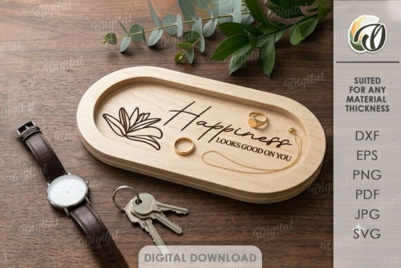 3D Serving Tray Board Laser Cut