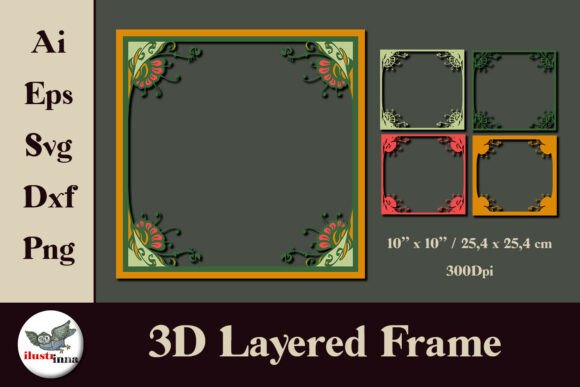 Art Deco 3D Layered Frames