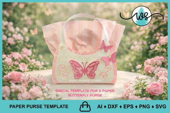 Butterfly Paper Purse SVG 3D Gift Bag