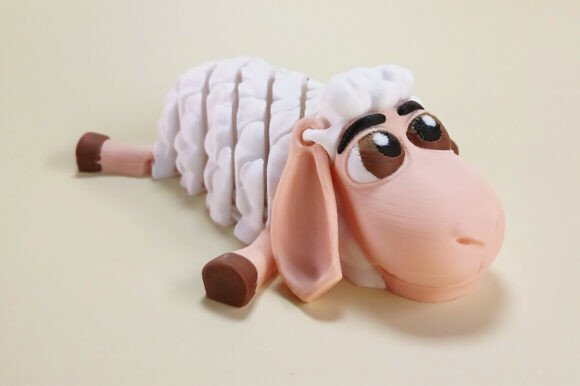 Cute Articulated Sheep Flexi 3D Toy