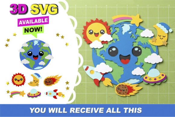 Kawaii Earth and Space 3D SVG: A Comprehensive Guide to Layered Digital Design