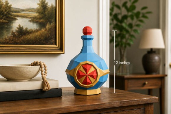 Potion Bottle Favor - 3d Papercraft Design Guide