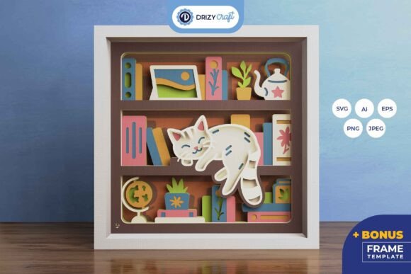 Transform Your Space with the Sleeping Cat on Bookshelf 3D Layered Paper Cut: A Complete Creative Guide