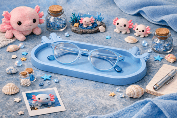 Transform Your Workspace with the Axolotl Glasses Holder STL Ideal for 3D Printing Enthusiasts